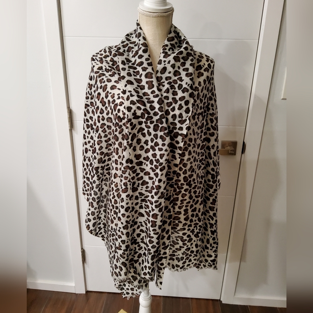 Torino Animal Print Wool Scarf Wrap